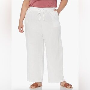 Amazon Essentials White Linen Pants